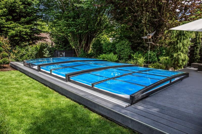 PoolKomplettset Albixon Quattro A Infinity Evo mit Überdachung