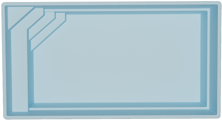 Pool mit Ecktreppe obenansicht