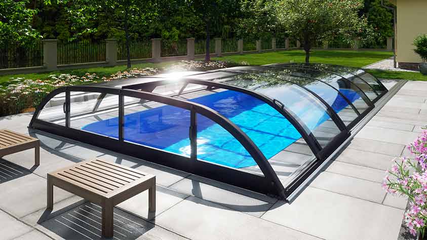 Pool-Überdachung / Poolabdeckung SkyCover® Harmony Clear Pool-Überdachung / Poolabdeckung SkyCover® Harmony Clear