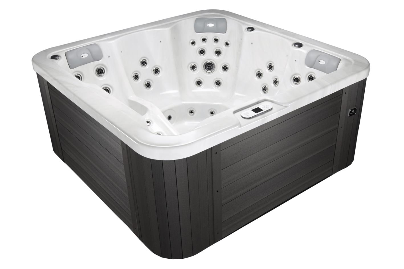 Whirlpool Saphir – Outdoor Spa für 5 Personen mit App-Steuerung & Soundsystem, inkl. Thermoabdeckung