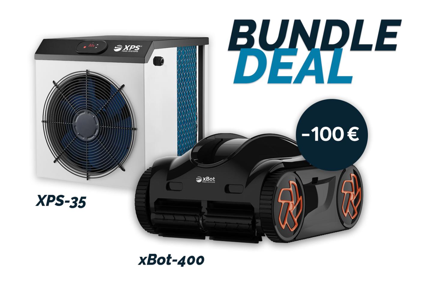 Mega-Bundle: XPSmini® Pool-Wärmepumpe & xBot® 400 Poolroboter – Sparen Sie 100€!