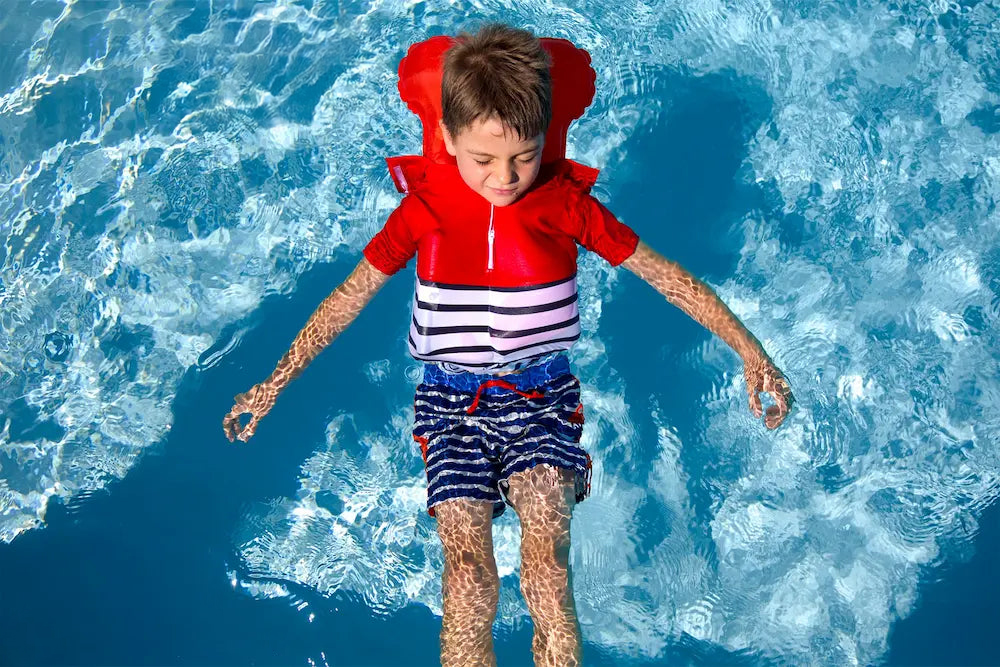 Floatee - Das Anti-Ertrinken T-Shirt für Kinder mit UV-Schutz Kurzarm T-Shirt Komplettset
