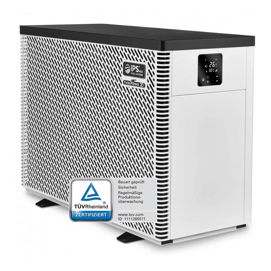 Pool-Wärmepumpe IPSmax® Inverter Premium Silent bis 40kW mit COP 22 Pool-Wärmepumpe IPS-100MAX, 10kW, COP22, bis zu 35m³
