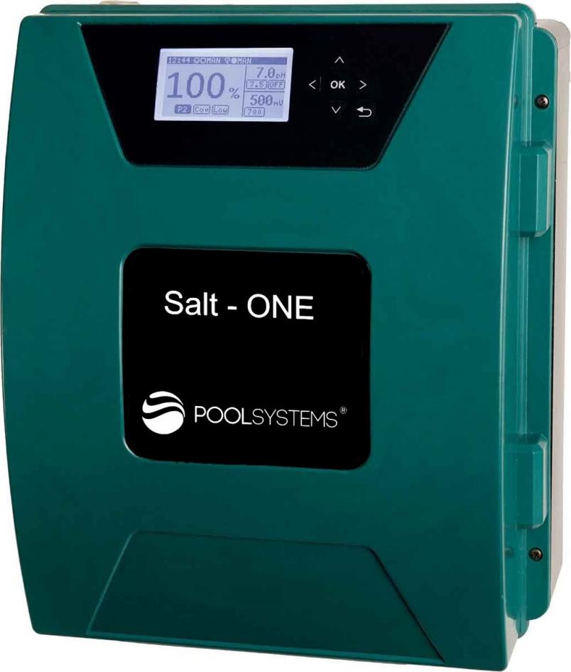 Salt-ONE Pool Salzwasserelektrolyse mit pH-Regulierung  LOW SALT-Version bis 60m³ Wasservolumen