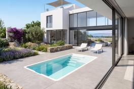 Mini Keramik Pool-Komplettset Cera Bay Cuby als Skimmer oder Überlauf Pool