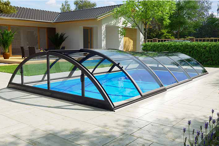 Pool-Überdachung / Poolabdeckung Albixon Klasik Clear C 501x1060cm