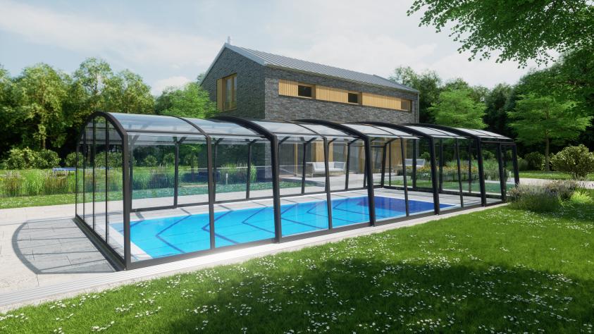 POOL-SYSTEMS Poolhalle SkyCover Royal Clear 5.0x10.6m