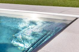 Edelstahlpool Komplettset Eternity® mit Skimmer-Fertigpool und optional elektrischem Rollo / Poolabdeckung