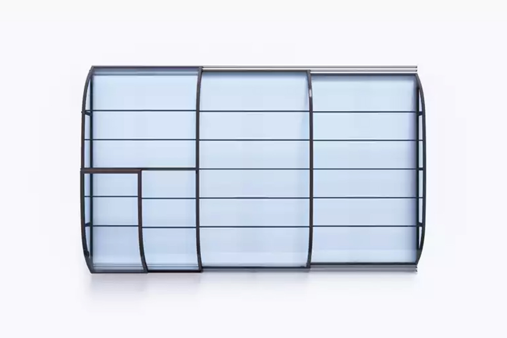 Pool-Überdachung / Poolabdeckung SkyCover® Harmony Pool-Überdachung Harmony 3.7x6.3m | Premium-Verglasung: Klarglasoptik ohne Querstreben