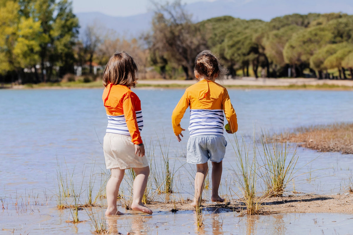 Floatee - Das Anti-Ertrinken T-Shirt für Kinder mit UV-Schutz Langarm T-Shirt Komplettset