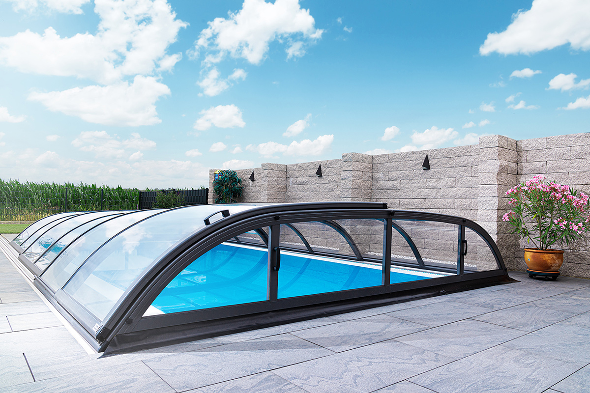 Pool-Überdachung / Poolabdeckung SkyCover® Harmony