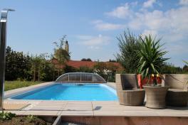 Keramik Pool Komplettset Cera Bay Cubic mit Skimmer Pool Poolgröße 3,2 x 6,5m | ohne Abdeckung