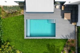 Edelstahlpool Komplettset Eternity® mit Skimmer-Fertigpool und optional elektrischem Rollo / Poolabdeckung