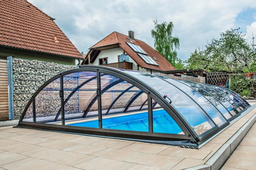 PoolÜberdachung / Poolabdeckung Albixon Klasik Clear A 319x635cm