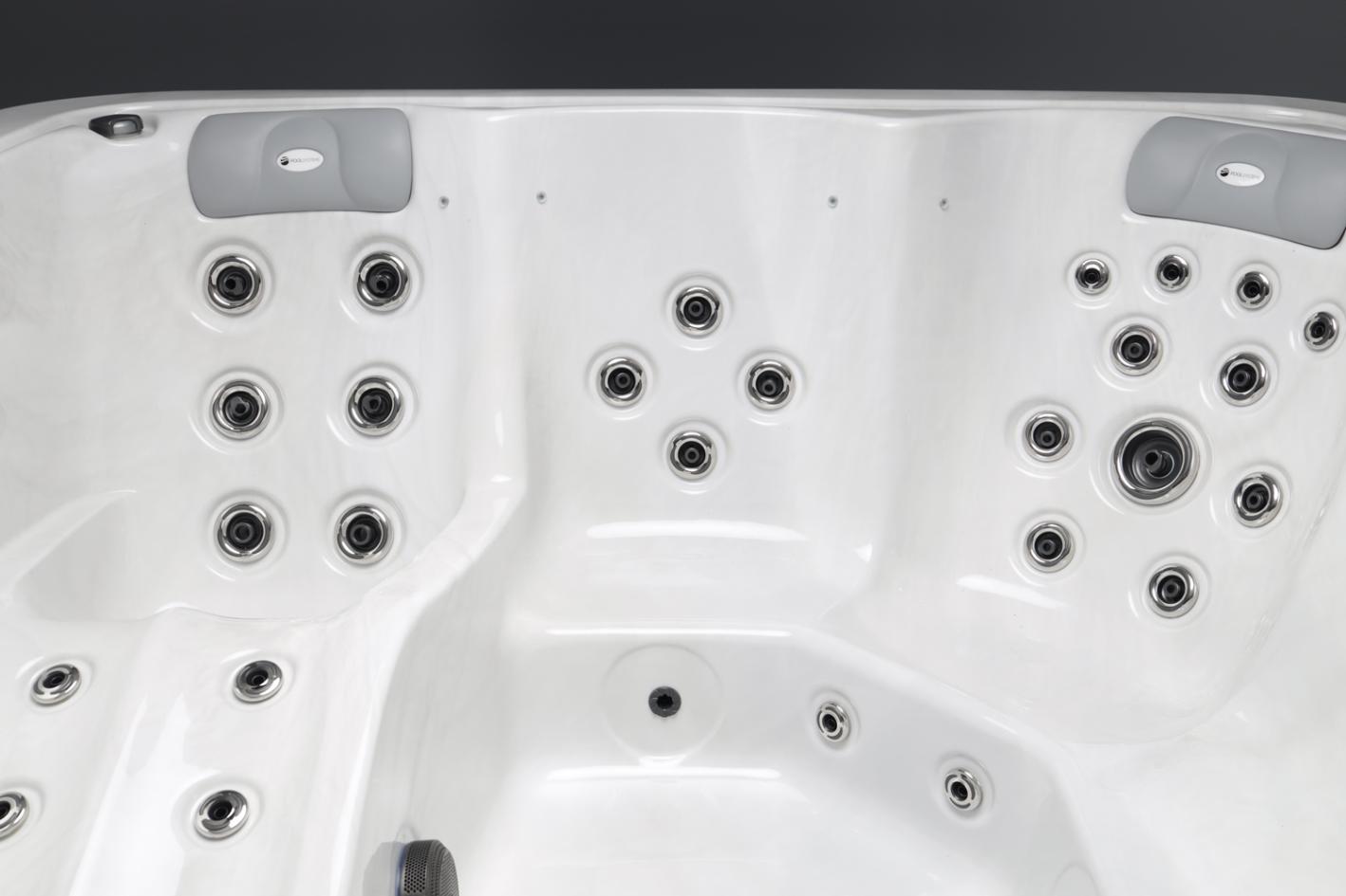 Whirlpool Saphir – Outdoor Spa für 5 Personen mit App-Steuerung & Soundsystem, inkl. Thermoabdeckung