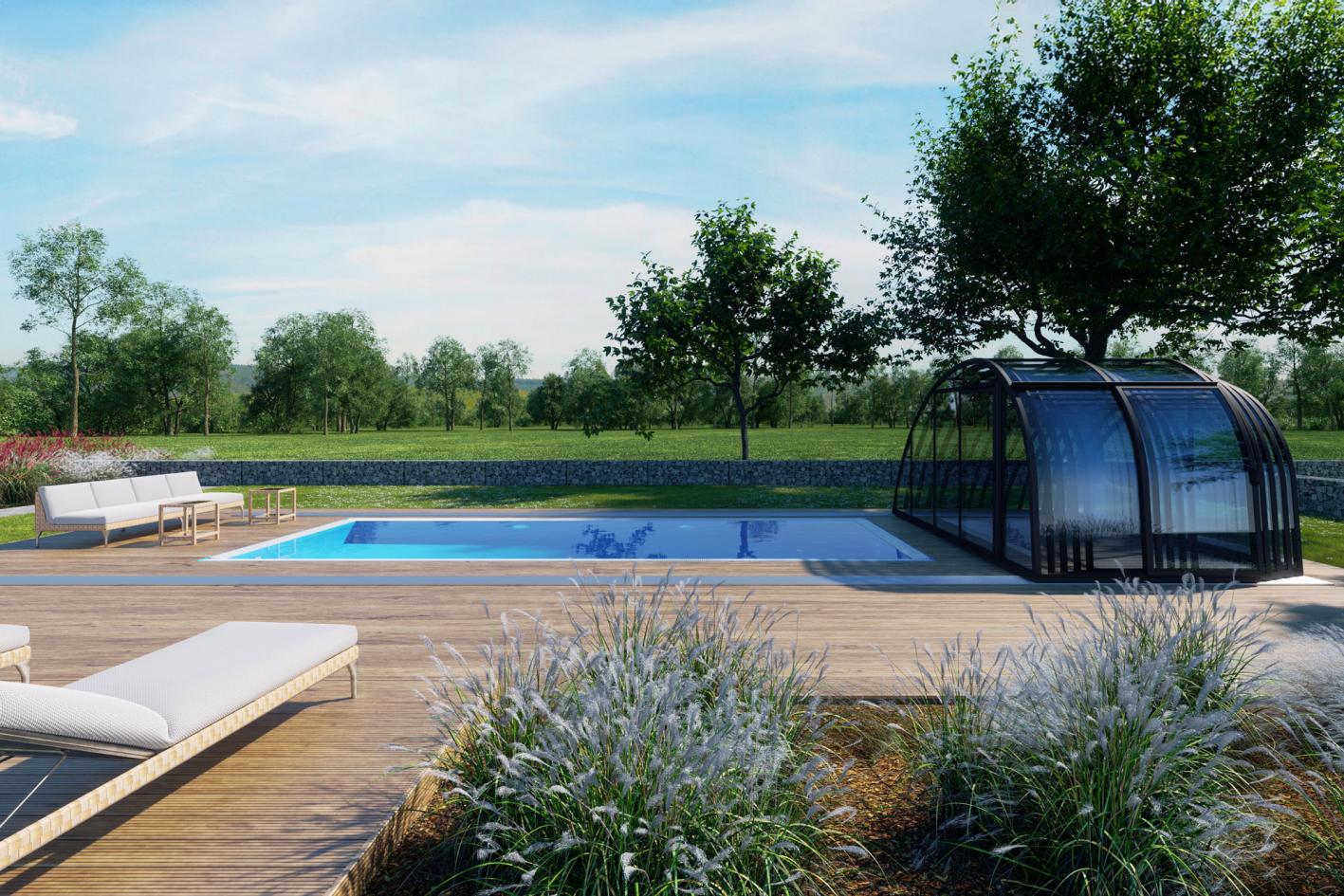 Poolhalle / Schwimmbadhalle SkyCover® Vision Sondermaß nach Kundenwunsch auf Anfrage | auf Anfrage