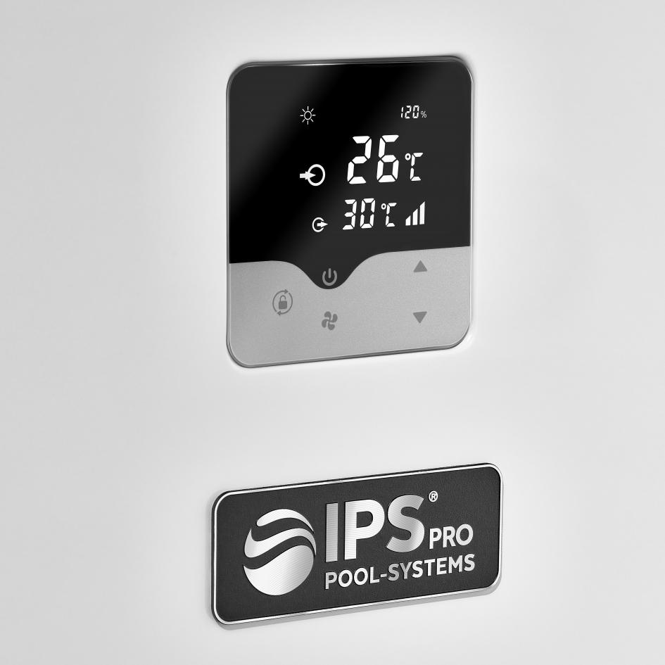 Pool-Wärmepumpe IPSproV® Inverter Premium Silent bis 40kW mit COP 16 Pool-Wärmepumpe IPS-270proV, 26kW, COP15, 50-100m³
