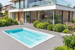 Mini Keramik Pool-Komplettset Cera Bay Cuby als Skimmer oder Überlauf Pool