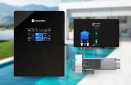 Pool-Salzwasserelektrolyse iControlPro Touch Salt mit intelligenter Poolsteuerung und optionaler pH-Regulierung, inkl. Stromverteiler Hydrolyse mit 1,5g/l Salzgehalt - Low Salt