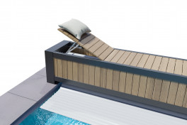 Pool Rolladenabdeckung - Oberflurrolladen „Geschlossen“  Poolgröße 5,0m x 10,0m