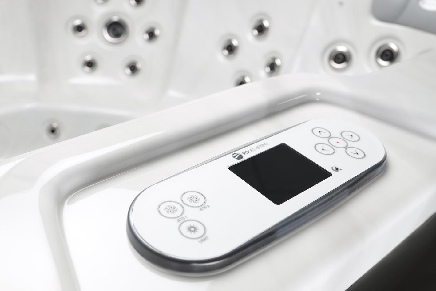 Whirlpool Saphir – Outdoor Spa für 5 Personen mit App-Steuerung & Soundsystem, inkl. Thermoabdeckung