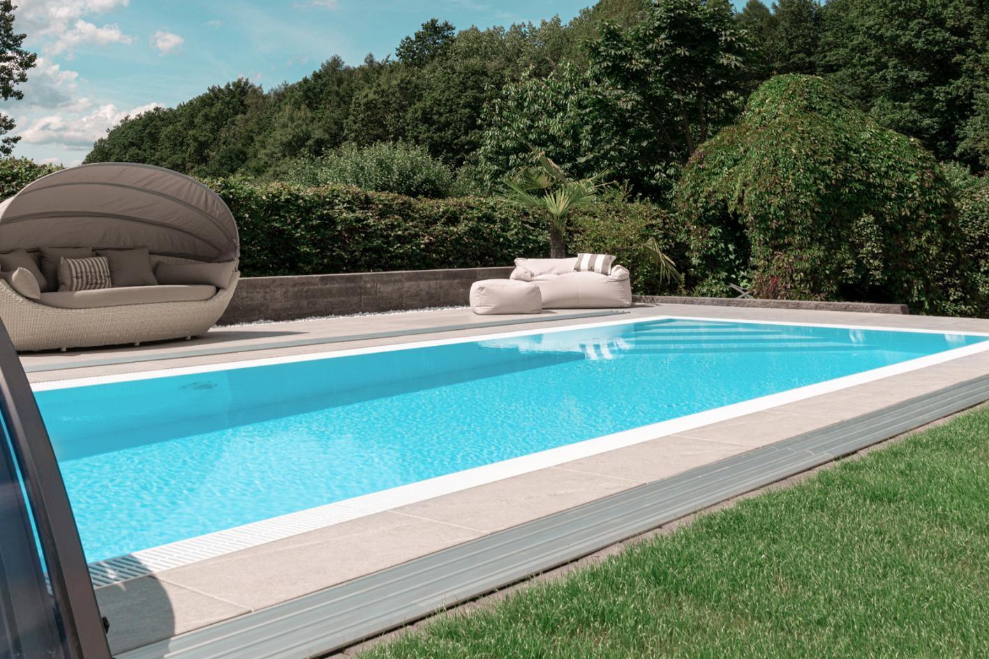 Albixon QBIG Benefit mit Überlauf Poolgröße 4,0 x 8,0m | ohne Abdeckung