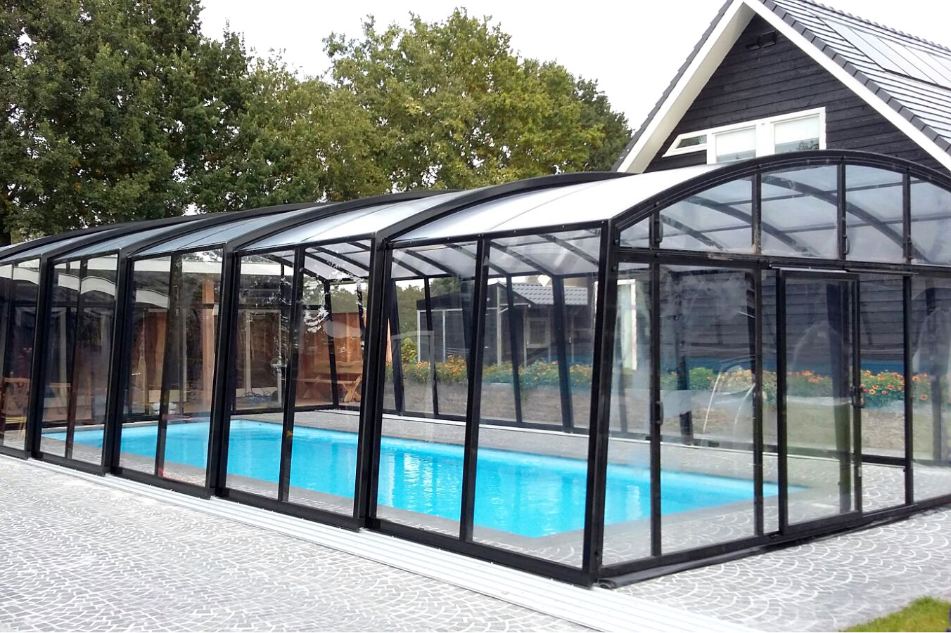 Poolhalle / Schwimmbadhalle SkyCover® Royal Clear Poolhalle Royal Clear 5.0x10.6m