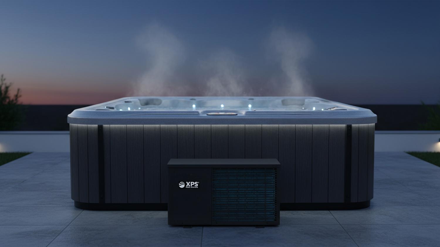 Pool-Heizung XPSspa® für Whirlpool, Swim Spa und Hot Tub bis 6kW mit COP bis 10