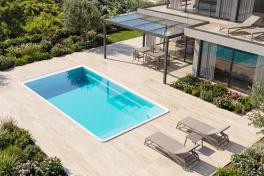 Mini Keramik Pool-Komplettset Cera Bay Cuby als Skimmer oder Überlauf Pool