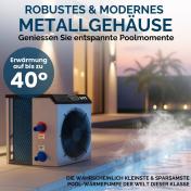 Pool-Wärmepumpe XPSmini® für Planschbecken, Aufstellbecken, Stahlwandpool und Whirlpool bis 6kW mit COP 7