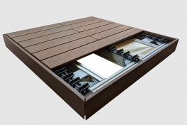 Pool Terrassendeck / begehbare Poolabdeckung SkyCover® Terrace 3.0x6.0m