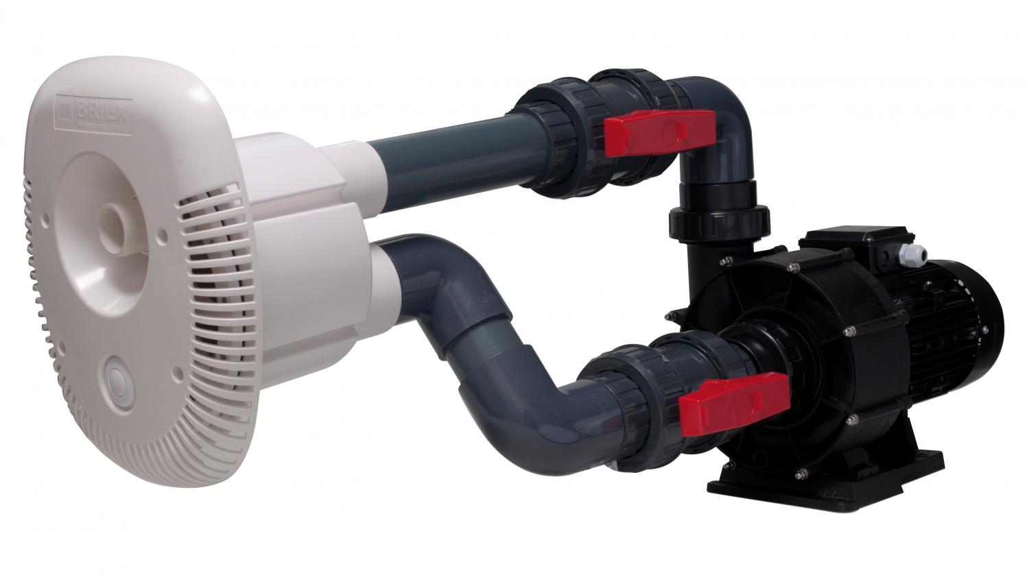 Pool-Technikschacht Jet mit Gegenstromanlage und Zeitschaltuhr inkl. Piezo-Steuerung Gegenstromanlage Elegance 80m³, 400V