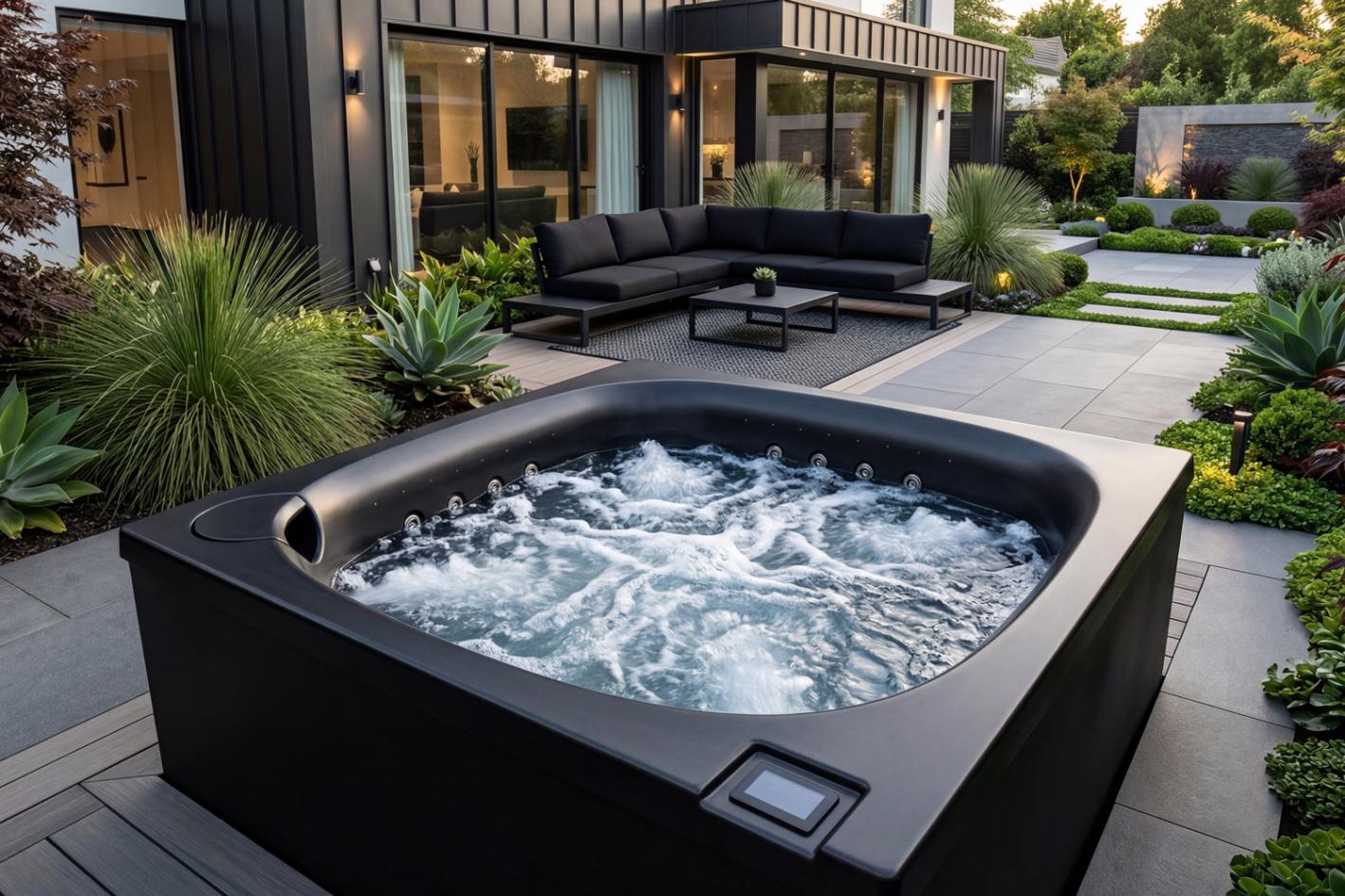 Whirlpool Diamond – Outdoor Spa für 6 Personen mit App-Steuerung & Soundsystem, inkl. Thermoabdeckung