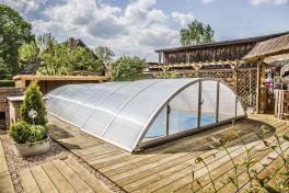 Albixon QBIG Benefit mit Skimmer Poolgröße 3,5 x 7,0m | Überdachung Klasik B