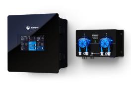 Pool-Salzwasserelektrolyse iControl Salt mit Touchdisplay, intelligenter Poolsteuerung und optionaler pH-Regulierung