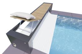 Pool Rolladenabdeckung - Oberflurrolladen „Bank“ Poolgröße 3,0m x 4,0m