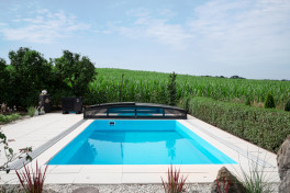 Rechteckbecken / Rechteckpool mit Skimmer 135 x 270 x 500cm