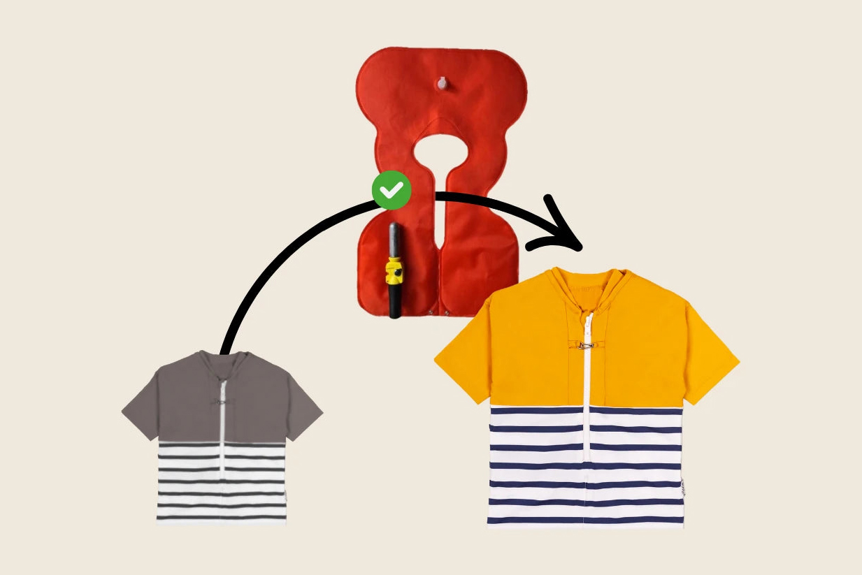 Floatee - Das Anti-Ertrinken T-Shirt für Kinder mit UV-Schutz Ersatz T-Shirt Kurzarm