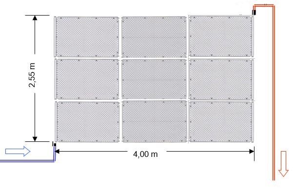 Pool-Solarheizung / Pool-Solarabsorber OKU SOLAR18SET 9,63m² Absorber-Komplettset, bis 18m² Wasseroberfläche
