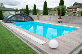 Rechteckbecken / Rechteckpool mit Skimmer 135 x 270 x 500cm