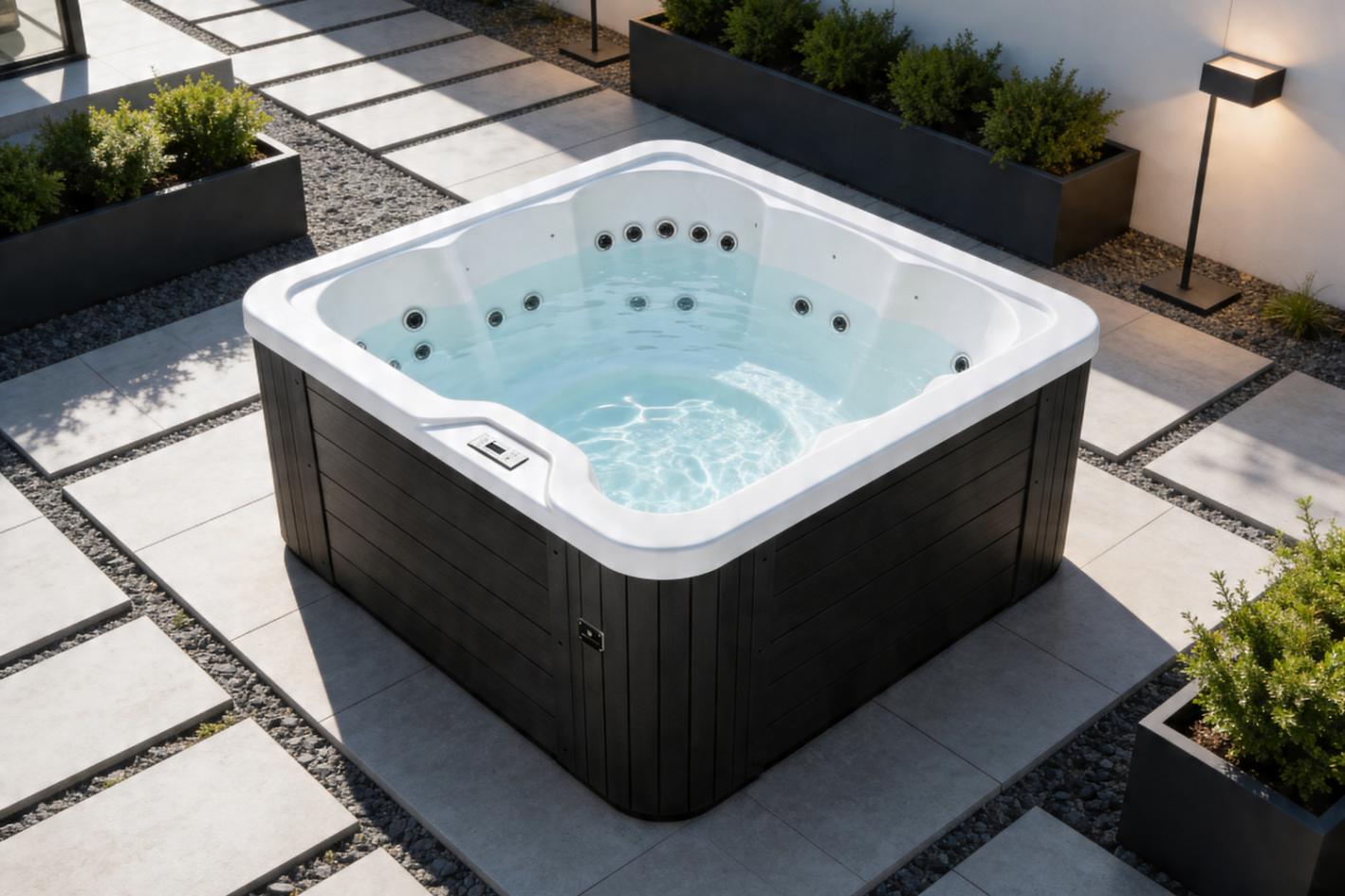 Whirlpool Luna – Outdoor Spa für 6 Personen mit App-Steuerung & Soundsystem, inkl. Thermoabdeckung