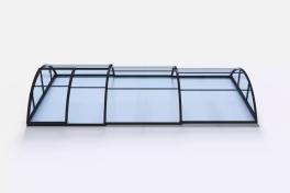 Pool-Überdachung / Poolabdeckung SkyCover® Base Pool-Überdachung Base 4.2x8.5m | Premium-Verglasung: Klarglasoptik ohne Querstreben