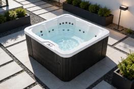 Whirlpool Luna – Outdoor Spa für 6 Personen mit App-Steuerung & Soundsystem, inkl. Thermoabdeckung