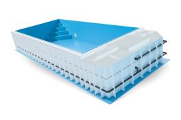 Pool Komplettset Premium ONE® mit Skimmer-Fertigpool und optional elektrischem Rollo / Poolabdeckung