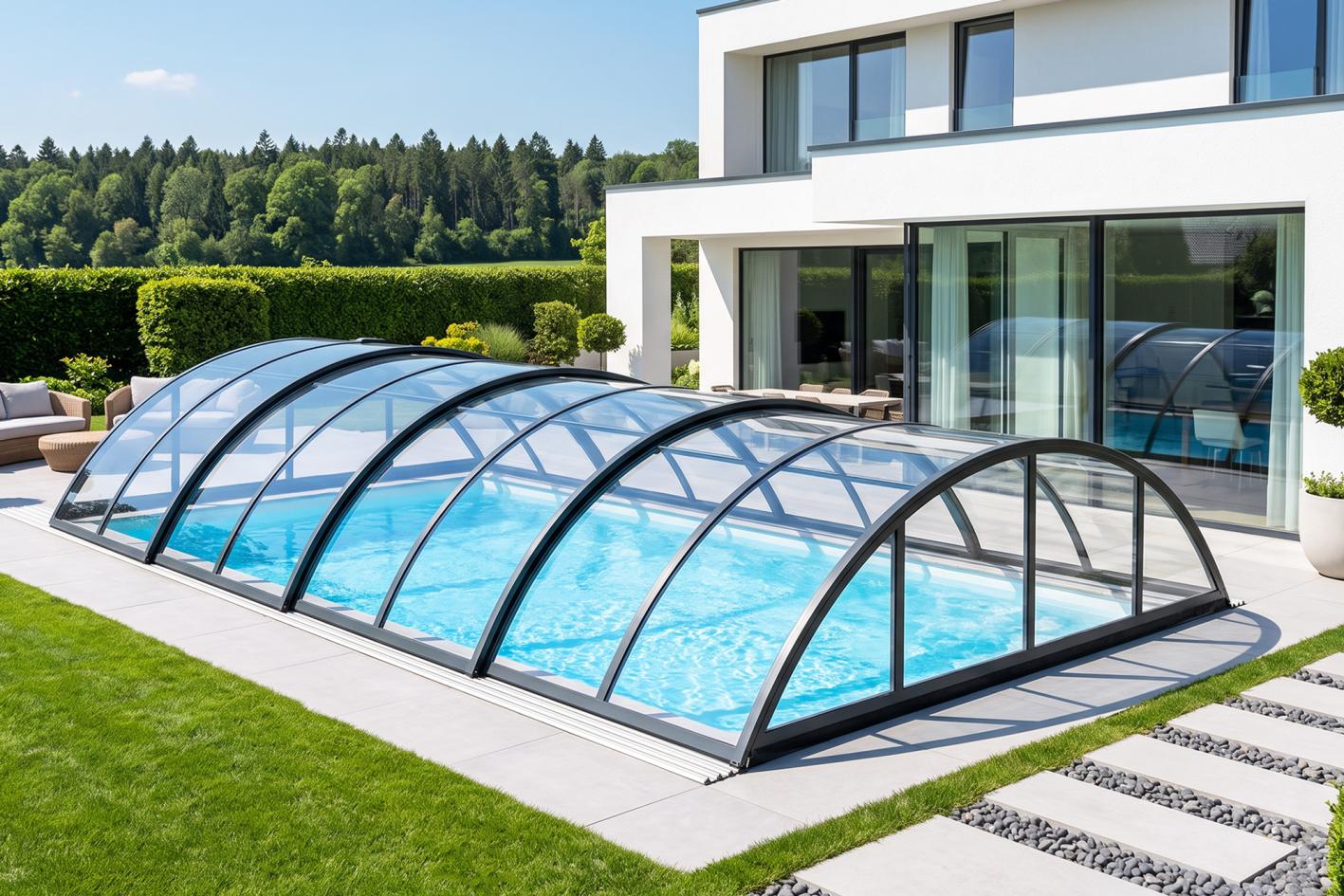 Pool-Überdachung / Poolabdeckung SkyCover® Base