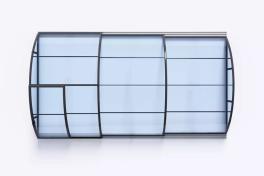 Pool-Überdachung / Poolabdeckung SkyCover® Base Pool-Überdachung Base 5.0x10.6m | Premium-Verglasung: Klarglasoptik ohne Querstreben