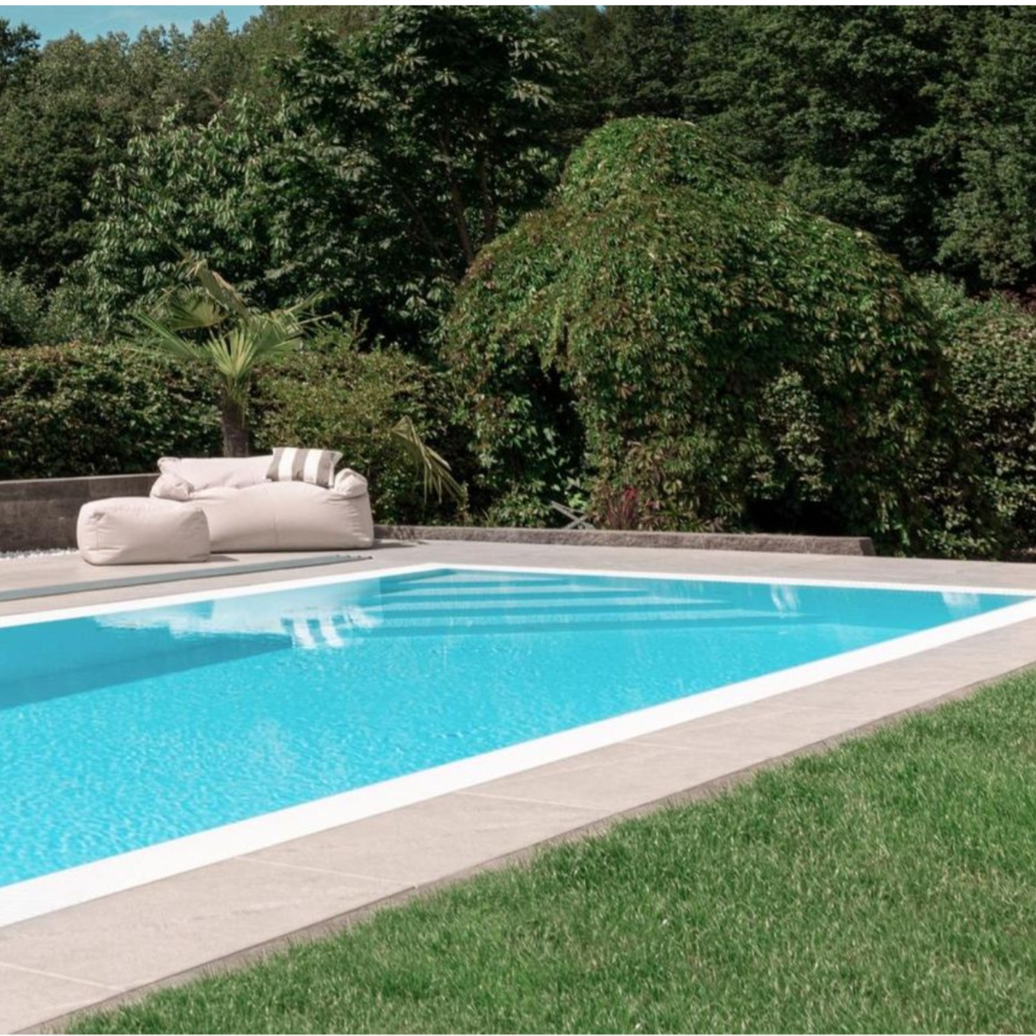 POOL-SYSTEMS Pool 3,0x6,0m Infinity Bay - blau / weiß