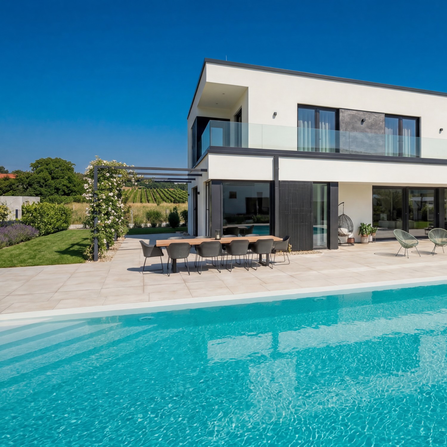 POOL-SYSTEMS Pool aus Beton 3,0x7,0m Bay