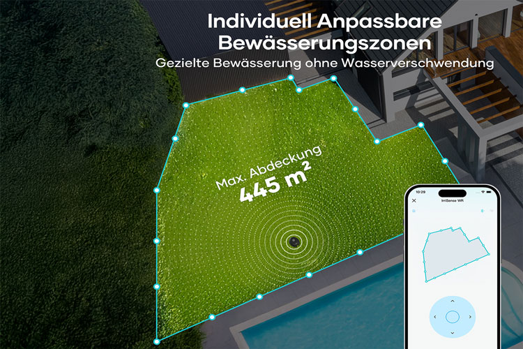 Individuelle Bewässerungszonenen IrriSense
