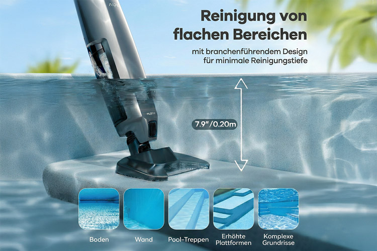 Flachwasserzonenreinigung Aiper Pilot X1